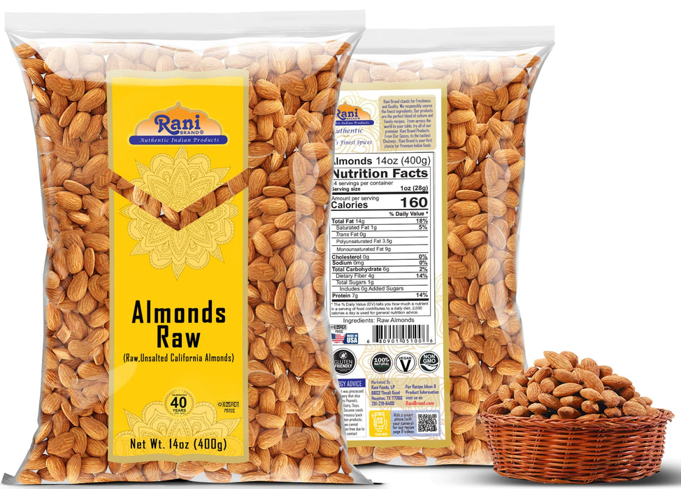 Rani Almonds Whole Raw {4 Sizes Available}