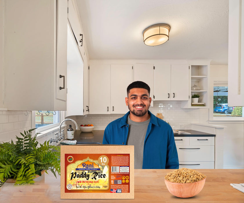 Rani Paddy Rice (Raw Unfinished Rice) 10lbs (160oz) 4.54kg Bulk Box ~ All Natural | Vegan | Gluten Friendly | NON-GMO | Kosher | Product of USA