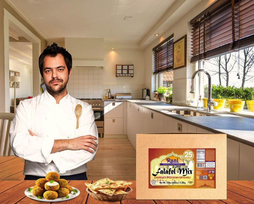 Rani Falafex Mix (Chickpeas & Spices Blend for Falafel) 400oz (25lbs) 11.36kg Bulk Box ~ Gluten Friendly | NON-GMO | Kosher | Product of USA