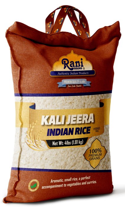 Rani Kali Jeera Indian Rice 64oz (4lbs) 1.81kg Cloth Bag ~ All Natural | Gluten Friendly | Vegan | Kosher | Export Quality | Indian Origin
