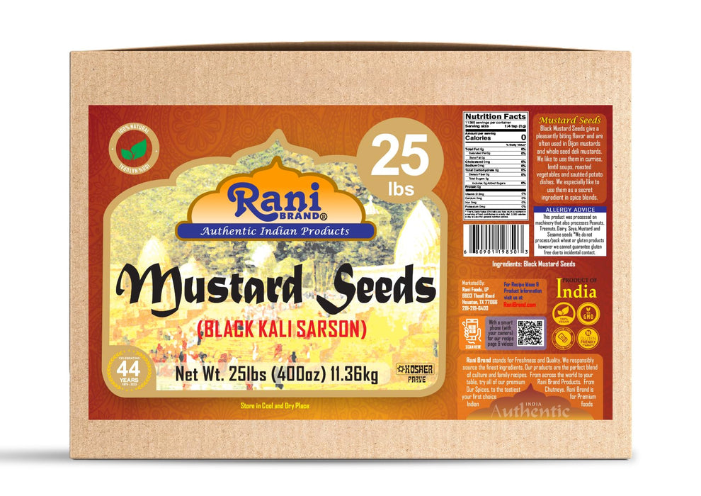 Rani Black Mustard Seeds Whole {10 Sizes Available}