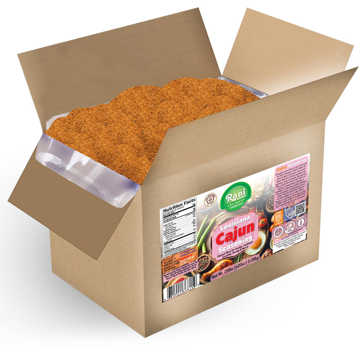 Rani Louisiana Cajun Seasoning (Special Blend for Gumbo, Jambalaya Crawfish, Shrimp) 400oz (25lbs) 11.36kg Bulk Box ~ All Natural | Gluten Friendly | NON-GMO | Kosher | Vegan | Product of USA