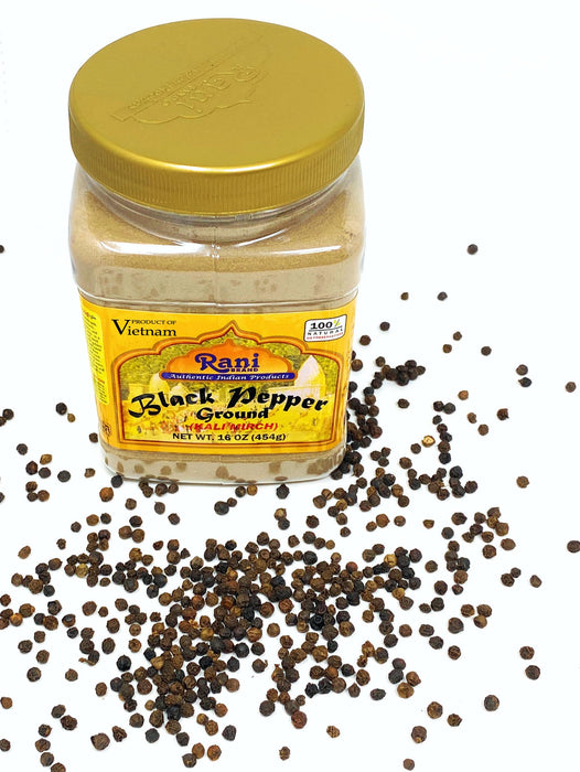 Rani Black Pepper Fine Powder 80 Mesh, 16oz (1lb) 454g PET Jar ~ Gluten Friendly | Non-GMO | All Natural