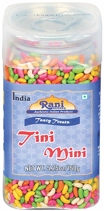 Rani Tini Mini 5.25oz (150g) Vacuum Sealed, Easy Open Top, Resealable Container ~ Indian Tasty Treats | Vegan | Gluten Friendly | NON-GMO | Indian Origin