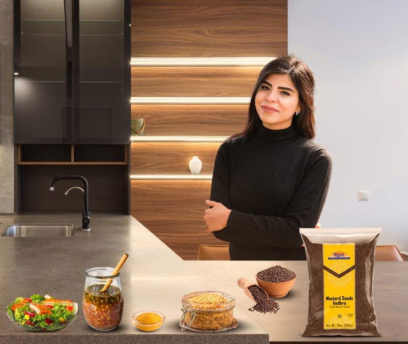 Rani Andra Mustard Seeds (Rai) Whole Spice (Rai Sarson) 28oz (800g) ~ All Natural | Gluten Friendly | NON-GMO | Kosher | Vegan | Indian Origin