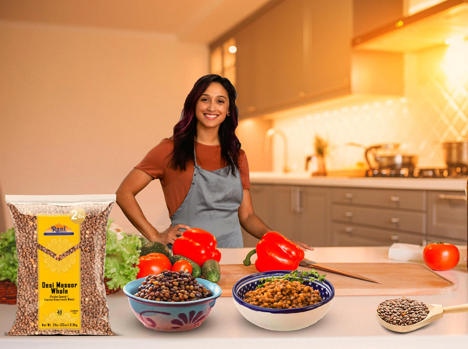 Rani Desi Masoor (Masur) Whole 32oz (2lbs) 907g (aka. Pardina Spanish) ~ All Natural | Vegan | Kosher | Gluten Friendly | Product of USA