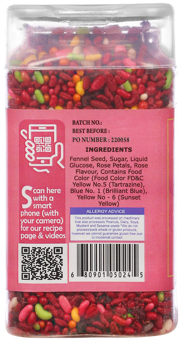 Rani Shahi Rose Saunf 6.47oz (185g) Vacuum Sealed, Easy Open Top, Resealable Container ~ Indian Tasty Treats | Vegan | Gluten Friendly | NON-GMO | Indian Origin