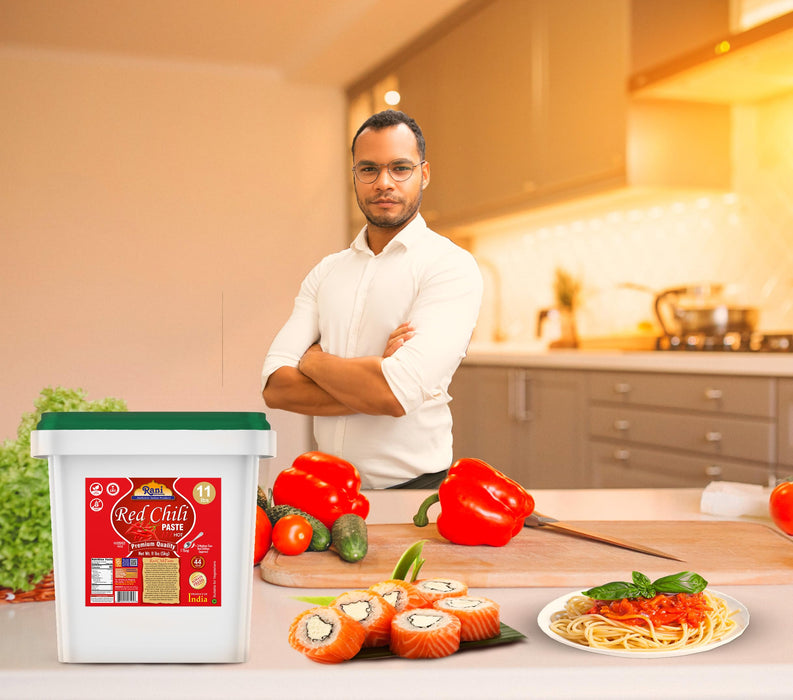 Rani Red Chilli Cooking Paste 176oz (11lbs) 5kg Bulk ~ Vegan | Gluten Free | NON-GMO | Kosher | No Colors | Indian Origin