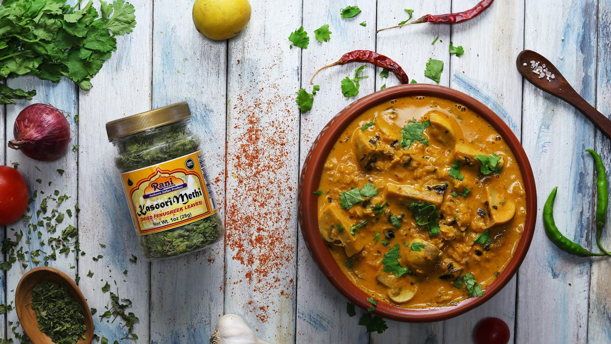 Rani Fenugreek Leaves Dried (Kasoori Methi) 17.5oz (1.1lbs) 500g PET Jar ~ All Natural | Vegan | Gluten Friendly | NON-GMO | Kosher | Indian Origin