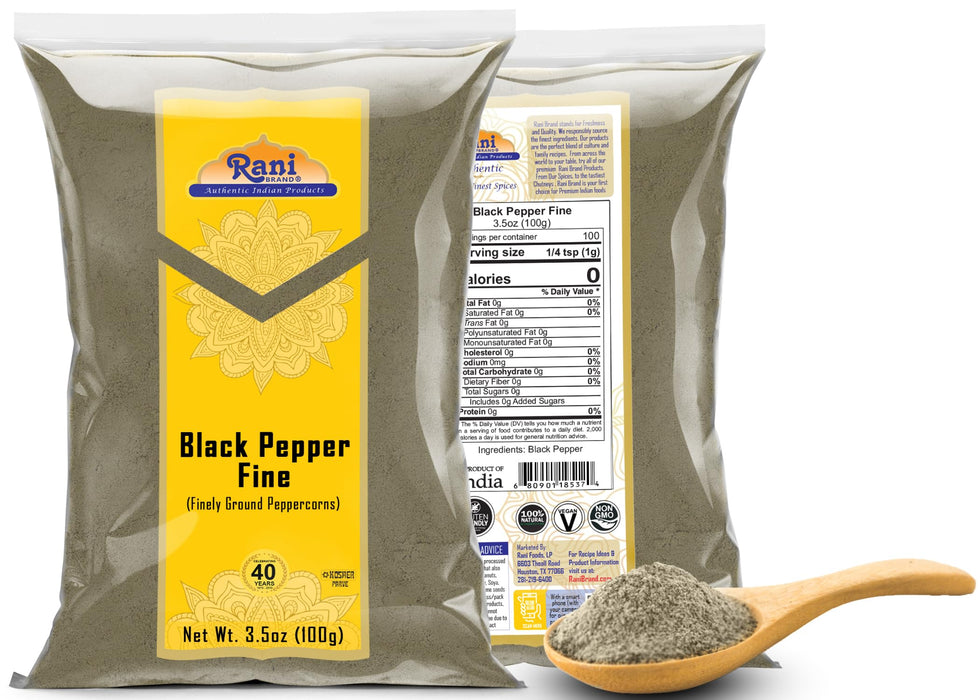 Rani Black Pepper Fine Grind {7 Sizes Available}