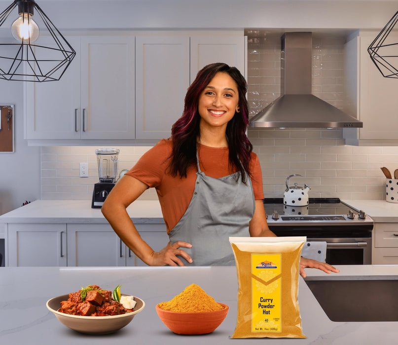 Rani Curry Powder Hot (11-Spice Authentic Indian Blend) 14oz (400g) ~ All Natural | Salt-Free | Vegan | No Colors | Gluten Friendly | NON-GMO | Kosher | Indian Origin