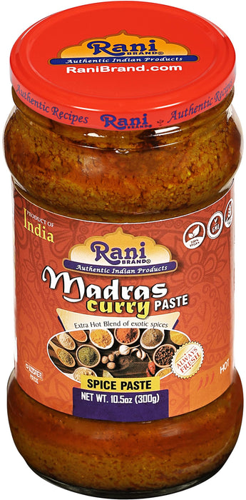 Rani Madras Curry Cooking Spice Paste 10.5oz (300g) Glass Jar, Pack of 5+1 FREE ~ No Colors | All Natural | NON-GMO | Kosher | Vegan | Gluten Free