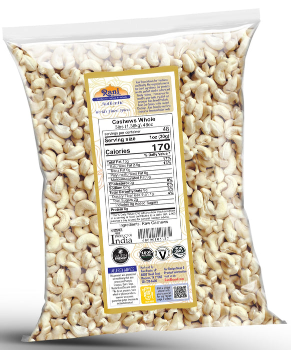 Rani Cashews Whole {5 Sizes Available}
