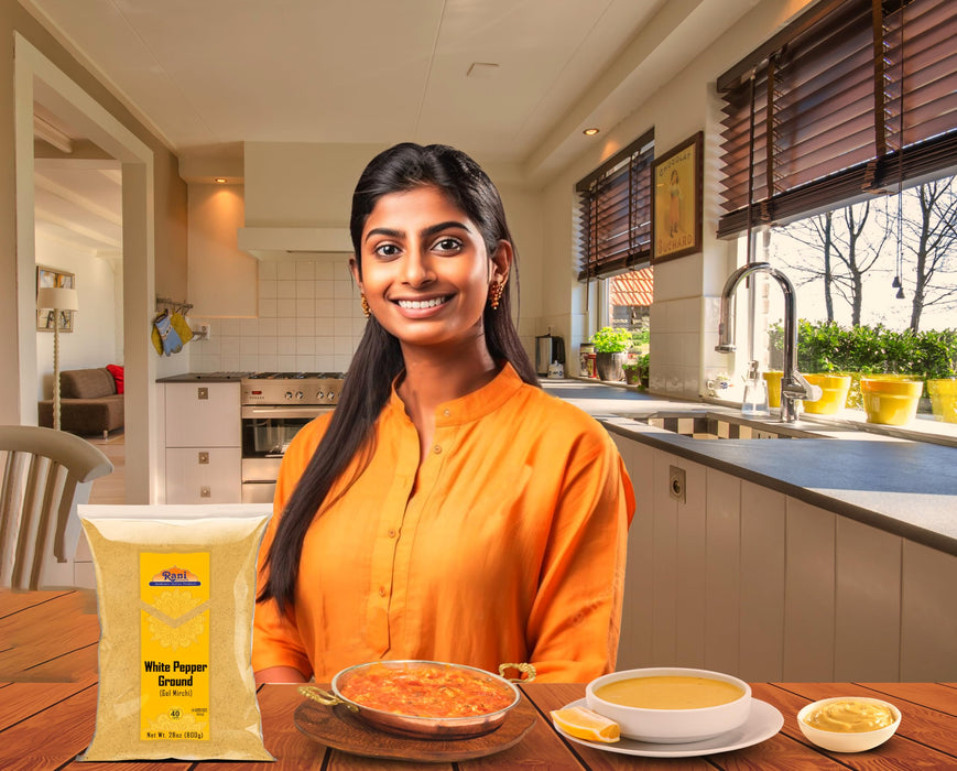 Rani White Pepper (Gol Mirch), Ground Spice 28oz (1.75lbs) 800g ~ All Natural | Vegan | Gluten Friendly | NON-GMO | Kosher | Indian Origin