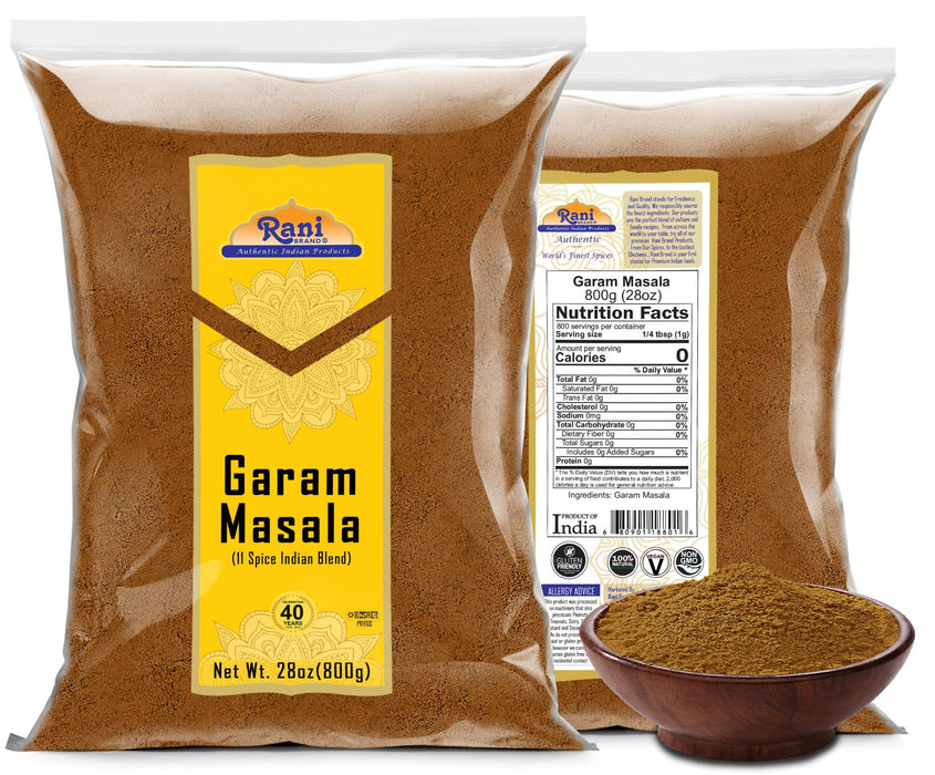 Rani Garam Masala Indian 11-Spice Blend 28oz (800g) ~ All Natural, Salt-Free | Vegan | No Colors | Gluten Friendly | NON-GMO | Kosher | Indian Origin