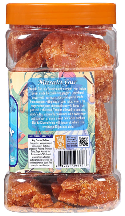 Rani Masala Gur (Jaggery) Indian Unrefined Raw Cane Sugar 35oz (2.2lbs) 1kg PET Jar ~ Gluten Friendly | Vegan | NON-GMO | Kosher | Indian Product