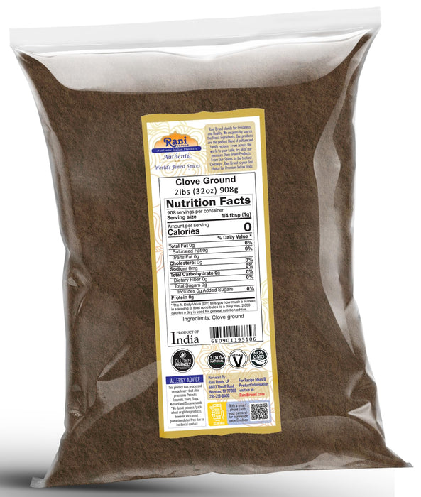 Rani Cloves Powder (Laung) Indian Spice 32oz (2lbs) 908g ~ All Natural, Gluten Friendly | Non-GMO | Kosher | Vegan | Indian Origin