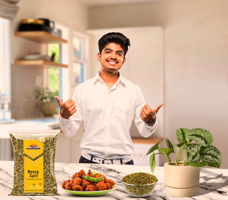 Rani Moong Split (Split Mung Beans with Skin) Lentils Indian32oz (2lbs) 908g ~ All Natural | Gluten Friendly | Non-GMO | Kosher | Vegan | Indian Origin