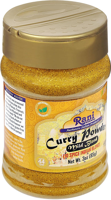Rani Curry Powder Mild Natural 10-Spice Blend 85g (3oz) ~ Salt Free | Vegan | No Colors | Gluten Friendly | NON-GMO | Kosher | NO Chili or Peppers