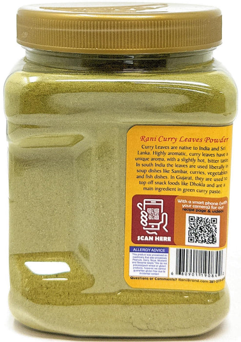 Rani Curry Leaves Powder (Kari Neem Patha) Indian Spice 12.3oz (350g) PET Jar ~ All Natural | Vegan | Gluten Friendly | NON-GMO | Indian Origin