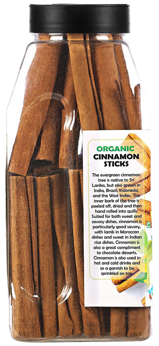 Rani Organic Cinnamon Sticks 7oz (200g) PET Jar - 36-44 Sticks - Strong Aroma, Perfect for Baking, Cooking & Beverages | 3+ Inches Length - Cassia Saigon Cinnamon from Vietnam | Kosher