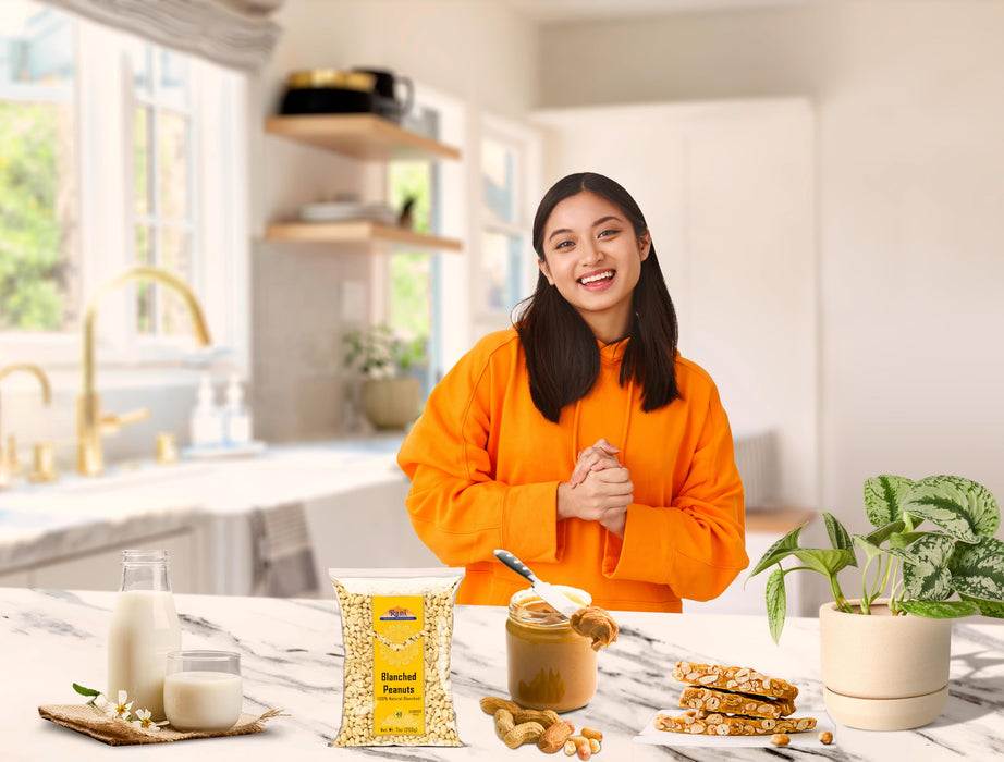 Rani Peanuts Skinless (Blanched, Uncooked) 7oz (200g) ~ All Natural | Vegan | Gluten Friendly | Kosher | Fresh Product of USA ~ Spanish Grade Groundnuts