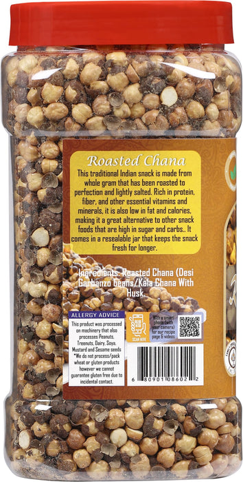 Rani Roasted Chana (Chickpeas) Plain Flavor 28oz (1.75lbs) 800g PET Jar ~ All Natural | Vegan | No Preservatives | Kosher | Gluten Friendly | Indian Origin | Great Snack, Ready to Eat