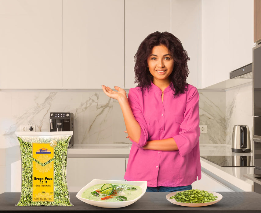 Rani Green Peas Split, Dried (Vatana, Matar) 32oz (2lbs) 907g ~ All Natural | Kosher | Vegan | Gluten Friendly | Product of USA