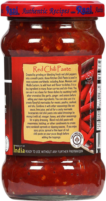 Asian Kitchen Red Chilli Cooking Paste 10.58oz (300g) ~ Vegan | Glass Jar | Gluten Free | NON-GMO | No Colors | Indian Origin