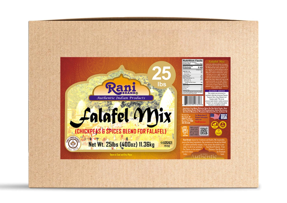 Rani Falafex Mix (Chickpeas & Spices Blend for Falafel) 400oz (25lbs) 11.36kg Bulk Box ~ Gluten Friendly | NON-GMO | Kosher | Product of USA