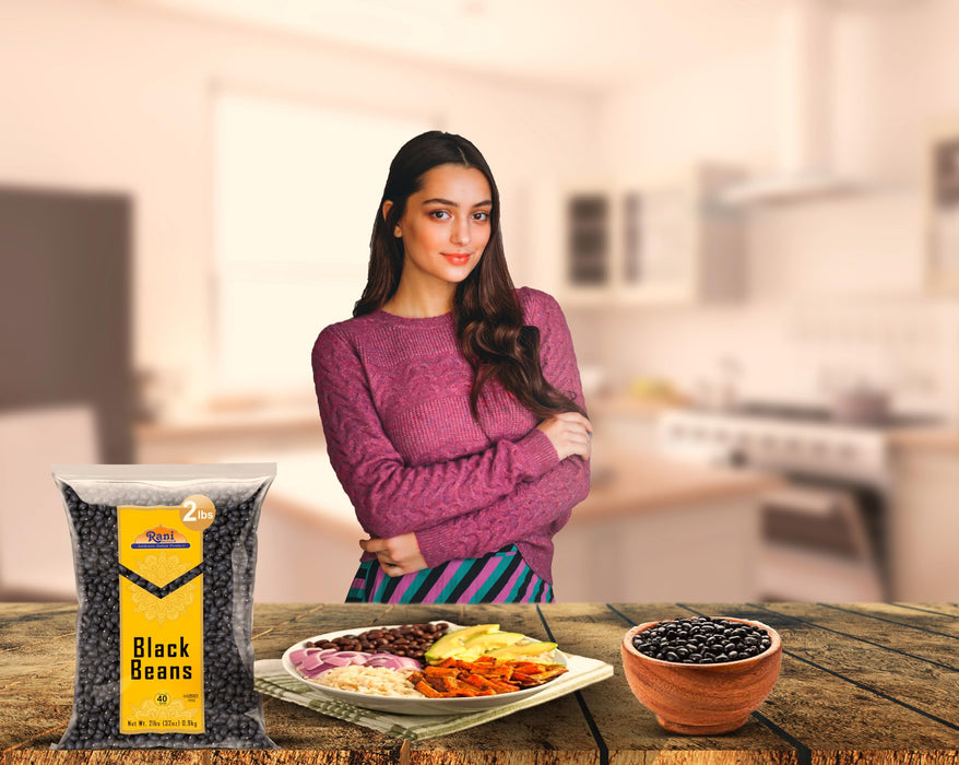 Rani Black Beans (Turtle Beans) 32oz (2lbs) 908g ~ All Natural | Vegan | Gluten Friendly | NON-GMO | Kosher | Product of USA