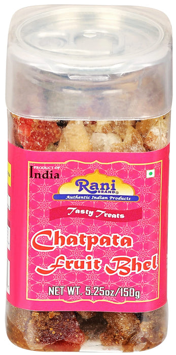 Rani Chatpata Fruit Bhel 5.25oz (150g) Vacuum Sealed, Easy Open Top, Resealable Container ~ Indian Tasty Treats | Vegan | Gluten Friendly | NON-GMO | Indian Origin