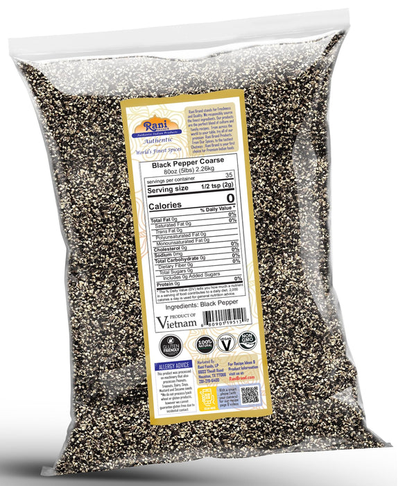 Rani Black Pepper Coarse Grind {7 Sizes Available}