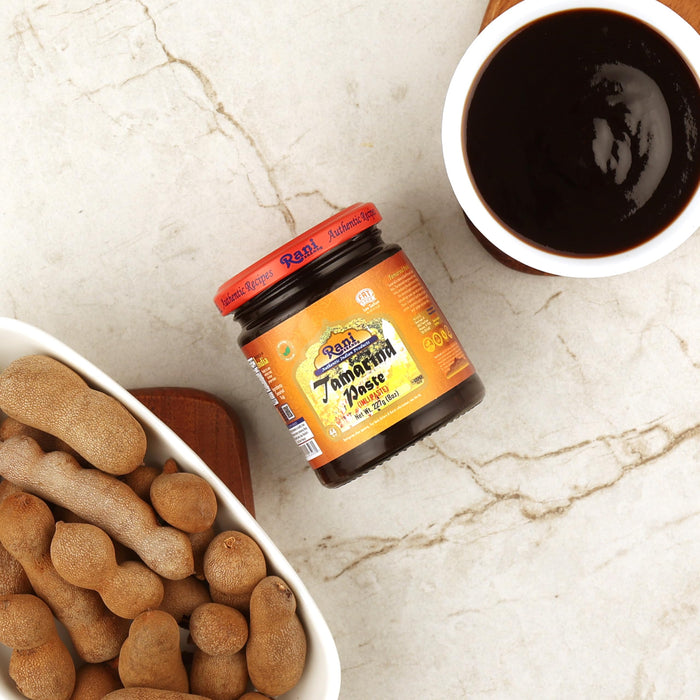 Rani Tamarind Paste Puree (Imli) 8oz (227g) Glass Jar, No added sugar ~ All Natural | Vegan | Gluten Free | No Colors | NON-GMO | Kosher | Indian Origin
