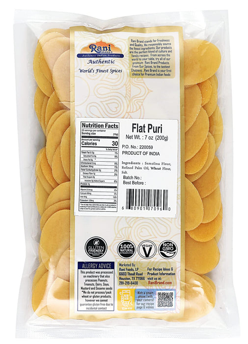 Rani Pani Puri Coins (Uncooked, Microwaveable wheat and Semolina Coins) 7oz (200g) with Pani Puri Concentrate (Sweet & Spicy to make Pani Water / Spicy Water) 10.5oz (300g) ~ All Natural | Vegan | NON-GMO