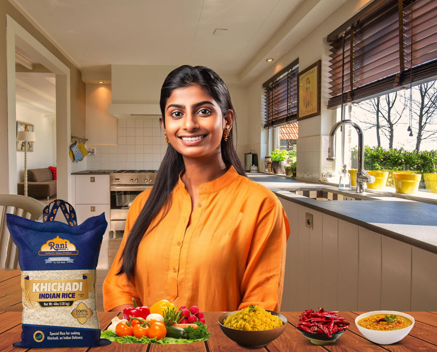 Rani Khichadi Indian Rice 64oz (4lbs) 1.81kg Cloth Bag ~ All Natural | Gluten Friendly | Vegan | Kosher | Export Quality | Indian Origin