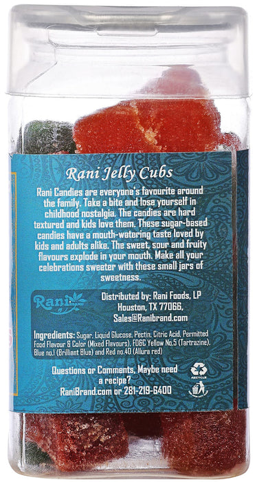 Rani Jelly Cubes 5.25oz (150g) Vacuum Sealed, Easy Open Top, Resealable Container ~ Indian Tasty Treats | Vegan | Gluten Friendly | NON-GMO | Indian Origin