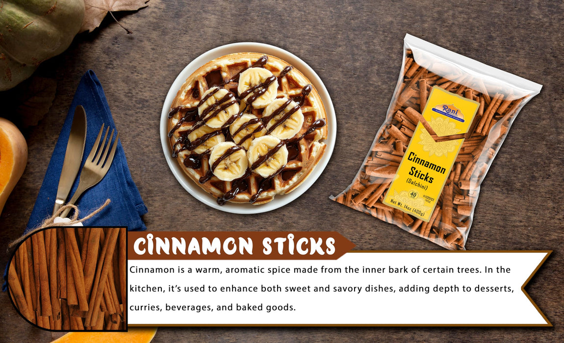 Rani Cinnamon Sticks 14oz (400g) ~ 72-88 Sticks 3" in Length Cassia Round ~ All Natural | Vegan | No Colors | Gluten Friendly | NON-GMO | Product of Vietnam