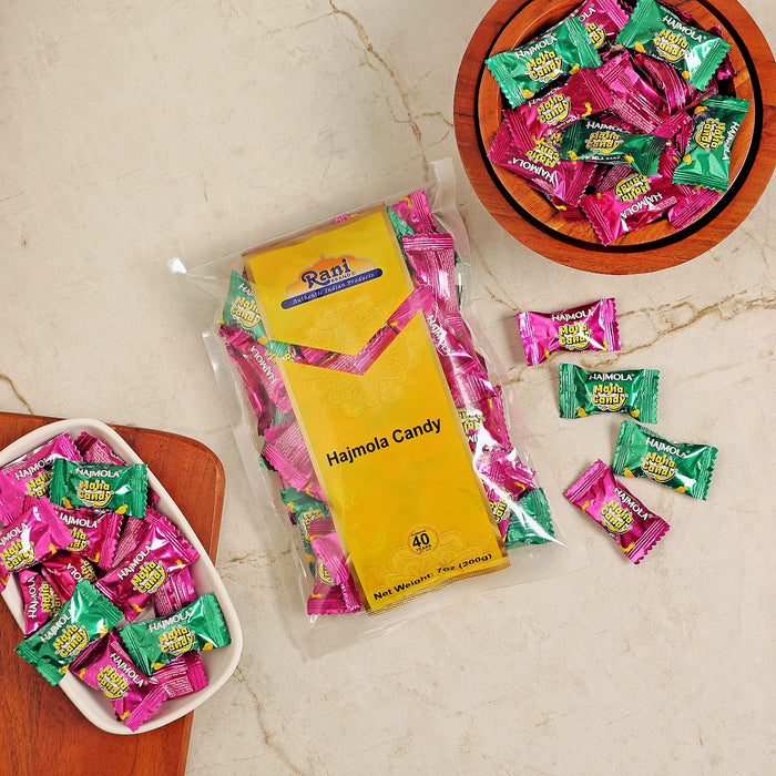 Rani Hajmola Candy 7oz (200g) Individually Wrapped ~ Indian Tasty Treats | Vegan | Gluten Friendly | NON-GMO | Indian Origin