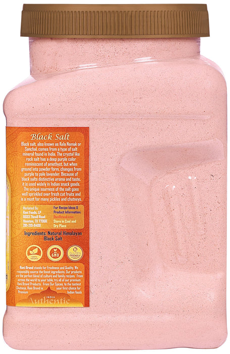 Rani Black Salt Powder (Kala Namak) Mineral 64oz (4lbs) 1.81kg Bulk PET Jar ~ Unrefined, Pure and Natural | Vegan | Gluten Friendly | Kosher | Indian Origin