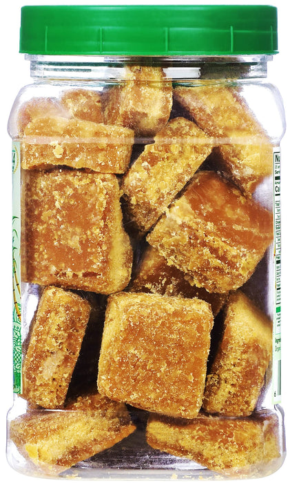 Rani Organic Jaggery (Unrefined Evaporated Organic Sugar Cane Juice) 17.5oz (1.1lbs) 500g PET Jar ~ Gluten Friendly | Vegan | NON-GMO | No Salt or fillers | Indian Product | USDA Certified Organic