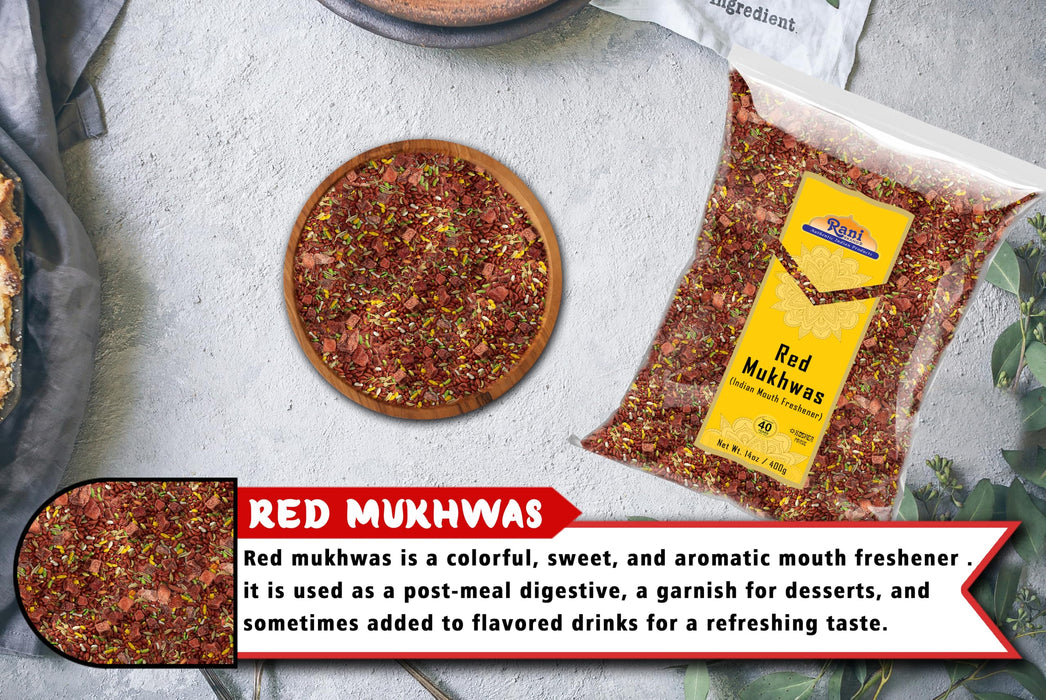 Rani Red Mukhwas (Special Digestive Treat) Indian Candy Mouth Freshener {3 Sizes Available}