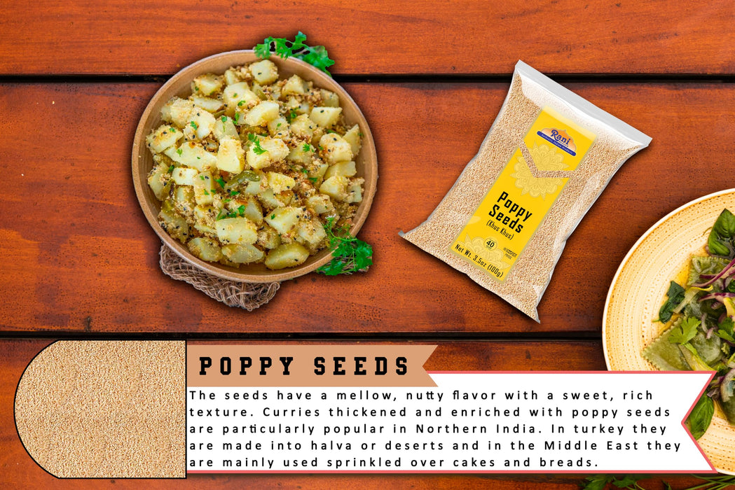Rani White Poppy Seeds Whole (Khus Khus) Indian Spice 3.5oz (100g) ~ All Natural | Vegan | Gluten Friendly | NON-GMO | Indian Origin