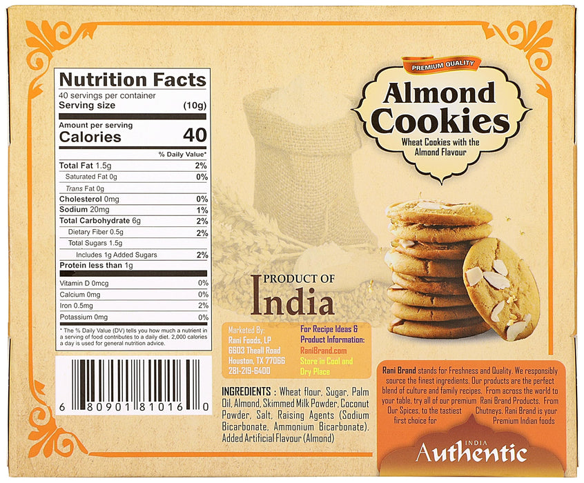 Rani Cookies Variety Pack of 4 (Gur Atta, Almond, Ajwain, Dry Fruits) 14oz (400g) each, Premium Quality Indian Cookies ~ Vegan | Non-GMO | Indian Origin