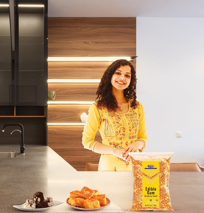 Rani Edible Gum Whole (Arabica Gum) 14oz (400g) Bulk ~ All Natural, Salt-Free | Vegan | No Colors | Gluten Friendly | NON-GMO | Kosher | Indian Origin