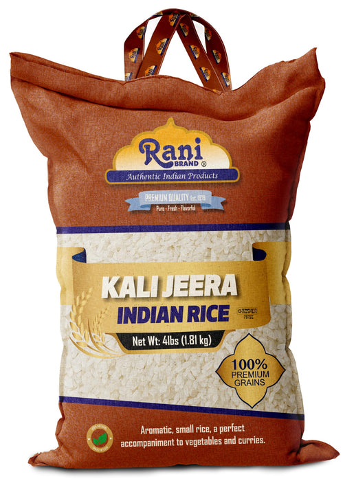 Rani Kali Jeera Indian Rice 64oz (4lbs) 1.81kg Cloth Bag ~ All Natural | Gluten Friendly | Vegan | Kosher | Export Quality | Indian Origin