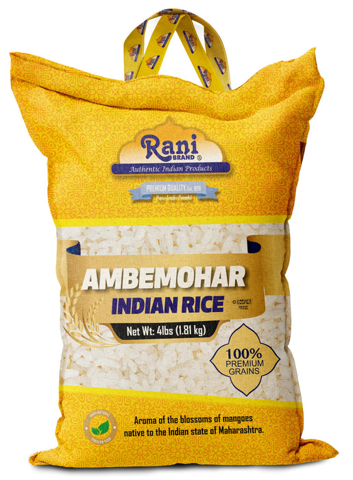 Rani Ambemohar Indian Rice 64oz (4lbs) 1.81kg Cloth Bag ~ All Natural | Gluten Friendly | Vegan | Kosher | Export Quality | Indian Origin