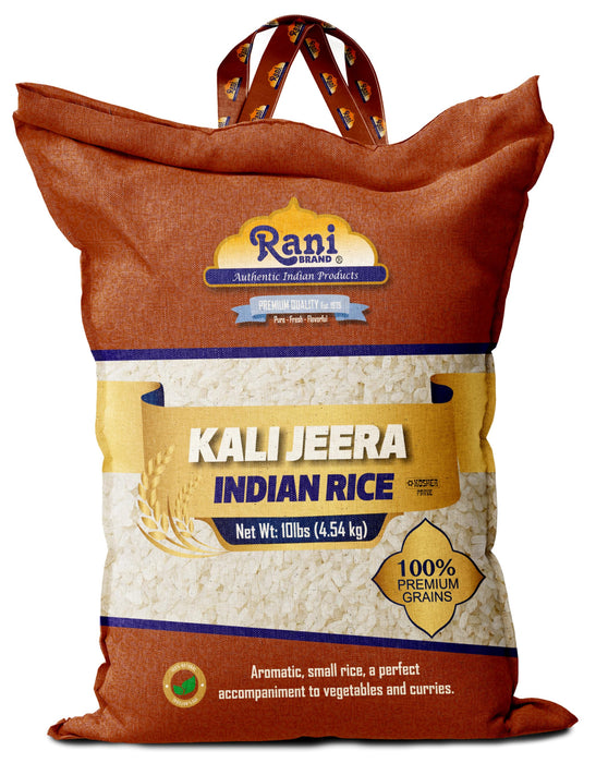 Rani Kali Jeera Indian Rice 160oz (10lbs) 4.54kg Cloth Bag ~ All Natural | Gluten Friendly | Vegan | Kosher | Export Quality | Indian Origin