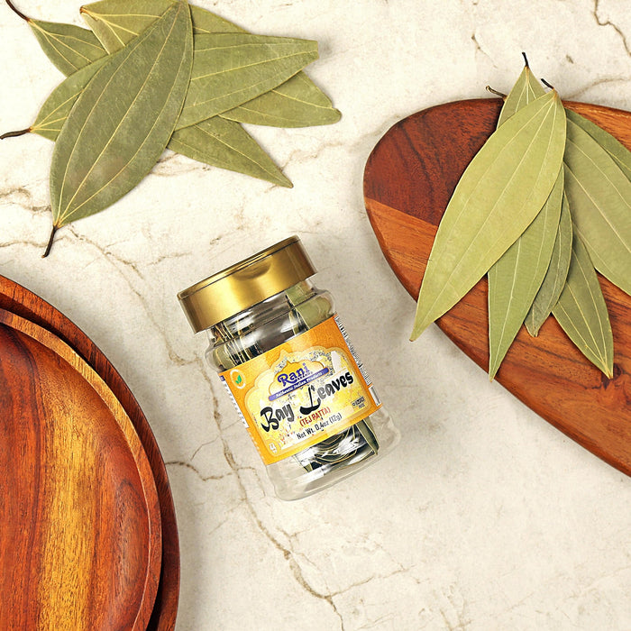 Rani Bay Leaf (Leaves) Whole Spice Hand Selected Extra Large 0.4oz (12g) PET Jar ~ Natural | Gluten Friendly | NON-GMO | Kosher | Vegan