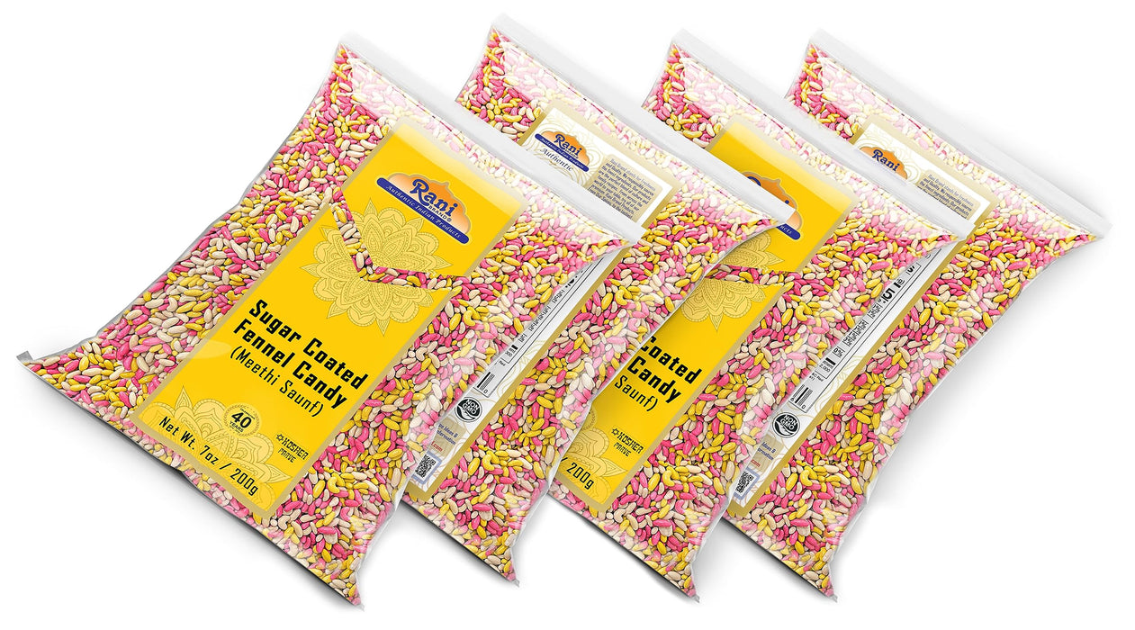 Rani Sugar Coated Fennel Candy 7oz 200g (Pack of 4, 28oz/800g total) ~ Indian After Meal Digestive Treat | Vegan | Gluten Friendly | NON-GMO | Kosher | Indian Origin (Copy)